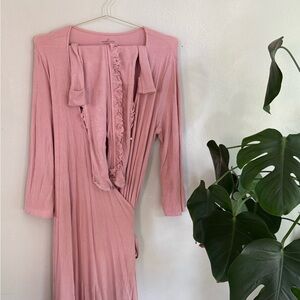 Soft Pink Caden Lane Robe and Footies